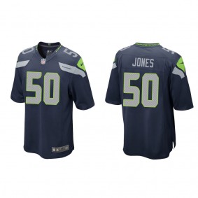 Men's Seattle Seahawks Dre'mont Jones College Navy Game Jersey