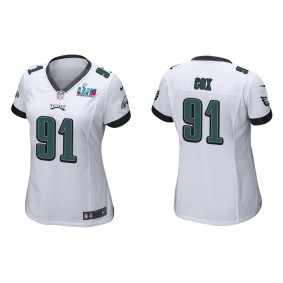 Fletcher Cox Women's Philadelphia Eagles Super Bowl LVII White Game Jersey