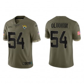 Foyesade Oluokun Jacksonville Jaguars Olive 2022 Salute To Service Limited Jersey