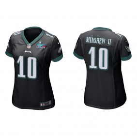 Gardner Minshew II Women's Philadelphia Eagles Super Bowl LVII Black Game Jersey