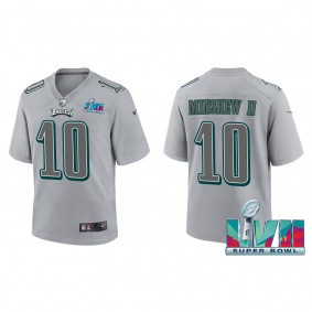 Gardner Minshew II Youth Philadelphia Eagles Nike Gray Super Bowl LVII Patch Atmosphere Fashion Game Jersey