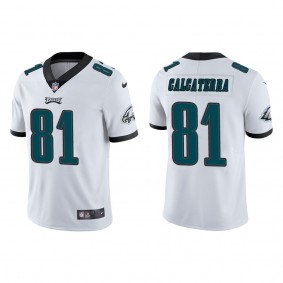 Men's Philadelphia Eagles Grant Calcaterra White Vapor Limited Jersey