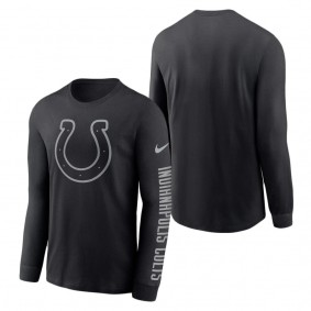 Men's Indianapolis Colts Black RFLCTV Name and Logo T-Shirt