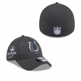 Men's Indianapolis Colts Graphite 2024 NFL Draft 39THIRTY Flex Hat