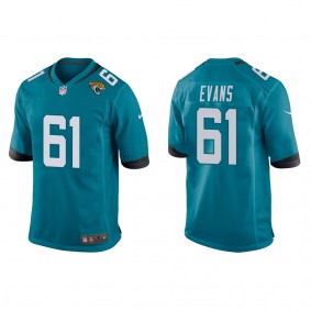 Men's Jacksonville Jaguars Bobby Evans Teal Game Jersey