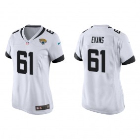 Women's Jacksonville Jaguars Bobby Evans White Game Jersey