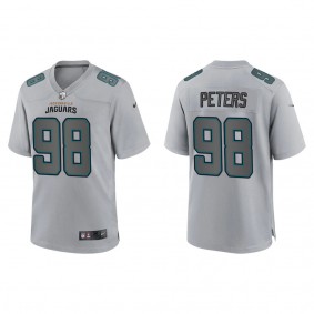 Men's Jacksonville Jaguars Corey Peters Gray Atmosphere Fashion Game Jersey