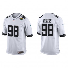 Men's Jacksonville Jaguars Corey Peters White Game Jersey