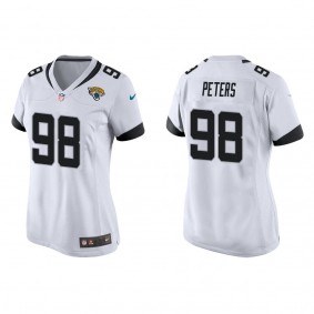 Women's Jacksonville Jaguars Corey Peters White Game Jersey