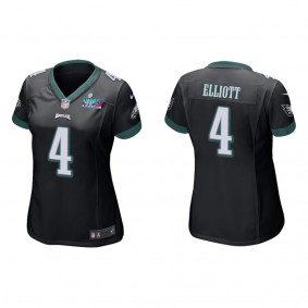 Jake Elliott Women's Philadelphia Eagles Super Bowl LVII Black Game Jersey