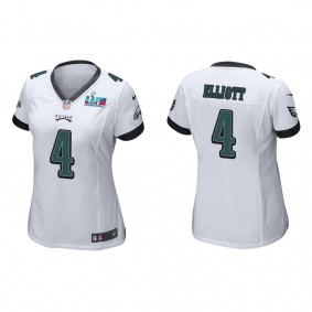 Jake Elliott Women's Philadelphia Eagles Super Bowl LVII White Game Jersey