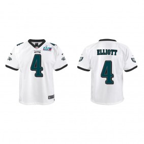 Jake Elliott Youth Philadelphia Eagles Super Bowl LVII White Game Jersey