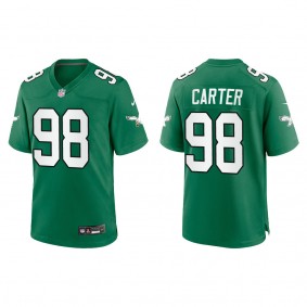 Jalen Carter Philadelphia Eagles Kelly Green Alternate Game Jersey