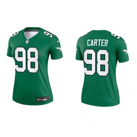 Jalen Carter Women's Philadelphia Eagles Kelly Green Alternate Legend Jersey