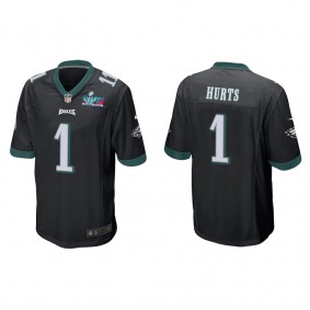 Jalen Hurts Men's Philadelphia Eagles Super Bowl LVII Black Game Jersey