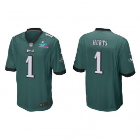 Jalen Hurts Men's Philadelphia Eagles Super Bowl LVII Midnight Green Game Jersey