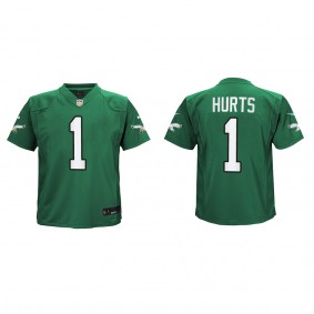 Jalen Hurts Youth Philadelphia Eagles Kelly Green Alternate Game Jersey