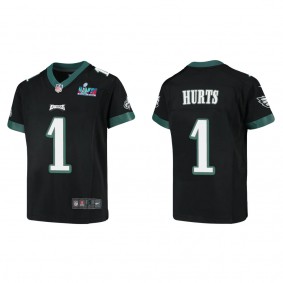 Jalen Hurts Youth Philadelphia Eagles Super Bowl LVII Black Game Jersey