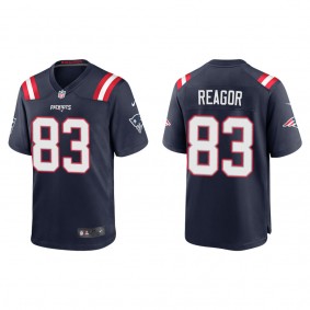 Men's New England Patriots Jalen Reagor Navy Game Jersey