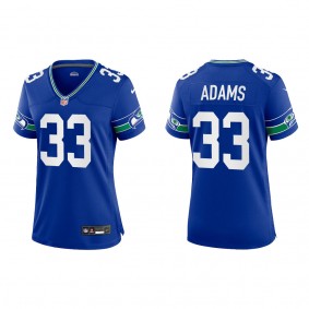 Jamal Adams Women Seattle Seahawks Royal Throwback Game Jersey