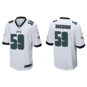 Men's Philadelphia Eagles Janarius Robinson White Game Jersey