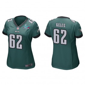 Jason Kelce Women's Philadelphia Eagles Super Bowl LVII Green Game Jersey