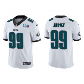 Jerome Brown Men's Philadelphia Eagles Super Bowl LVII White Vapor Limited Jersey