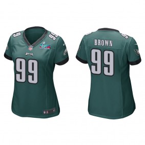 Jerome Brown Women's Philadelphia Eagles Super Bowl LVII Green Game Jersey