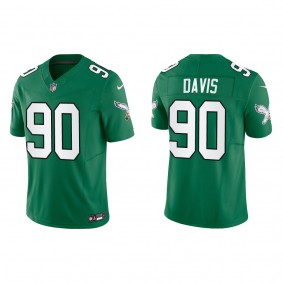 Jordan Davis Men's Philadelphia Eagles Kelly Green Alternate Vapor F.U.S.E. Limited Jersey