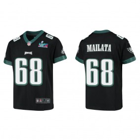 Jordan Mailata Youth Philadelphia Eagles Super Bowl LVII Black Game Jersey