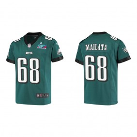 Jordan Mailata Youth Philadelphia Eagles Super Bowl LVII Midnight Green Game Jersey