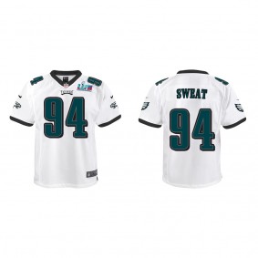 Josh Sweat Youth Philadelphia Eagles Super Bowl LVII White Game Jersey