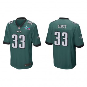 Josiah Scott Men's Philadelphia Eagles Super Bowl LVII Midnight Green Game Jersey