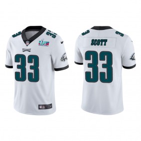 Josiah Scott Men's Philadelphia Eagles Super Bowl LVII White Vapor Limited Jersey