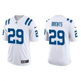 Men's Indianapolis Colts Julius Brents White 2023 NFL Draft Vapor Limited Jersey