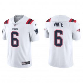 Men's New England Patriots Keion White White 2023 NFL Draft Vapor Limited Jersey