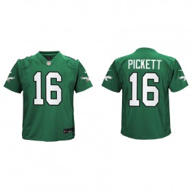 Youth Philadelphia Eagles Kenny Pickett Kelly Green Alternate Game Jersey