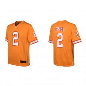 Kyle Trask Youth Tampa Bay Buccaneers Orange Throwback Game Jersey