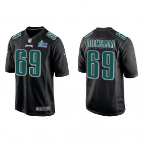 Landon Dickerson Men's Philadelphia Eagles Black Super Bowl LVII Patch Fashion Game Jersey