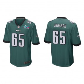 Lane Johnson Men's Philadelphia Eagles Super Bowl LVII Midnight Green Game Jersey