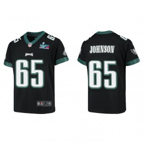 Lane Johnson Youth Philadelphia Eagles Super Bowl LVII Black Game Jersey