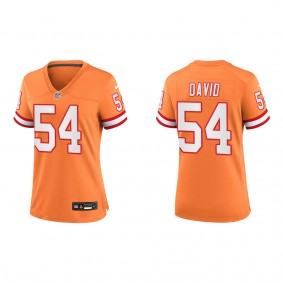 Lavonte David Women's Tampa Bay Buccaneers Orange Throwback Game Jersey