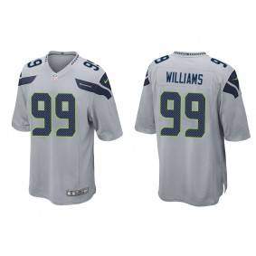 Men's Seattle Seahawks Leonard Williams Gray Game Jersey