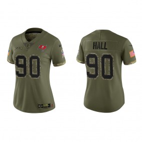 Logan Hall Women's Tampa Bay Buccaneers Olive 2022 Salute To Service Limited Jersey