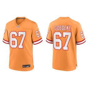 Luke Goedeke Tampa Bay Buccaneers Orange Throwback Game Jersey