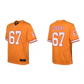 Luke Goedeke Youth Tampa Bay Buccaneers Orange Throwback Game Jersey