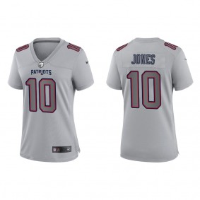 Mac Jones Women's New England Patriots Gray Atmosphere Fashion Game Jersey