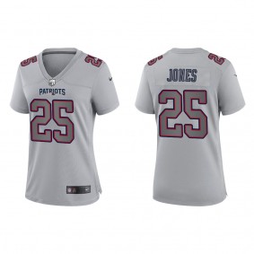 Marcus Jones Women's New England Patriots Gray Atmosphere Fashion Game Jersey