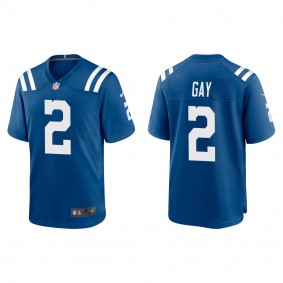 Men's Matt Gay Indianapolis Colts Royal Game Jersey