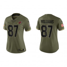 Maxx Williams Women's Arizona Cardinals Olive 2022 Salute To Service Limited Jersey